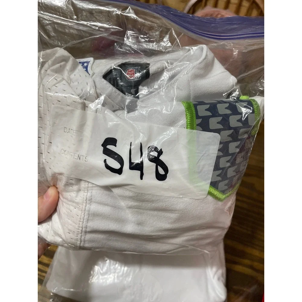 Nike Russell Wilson Seahawks Jersey‎ Mens 52 White Excellent NFL On Field 3